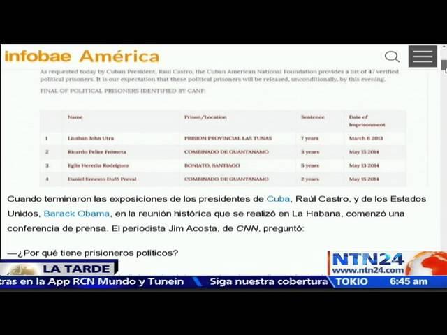 Esta sería la lista de los presos políticos del régimen castrista en Cuba