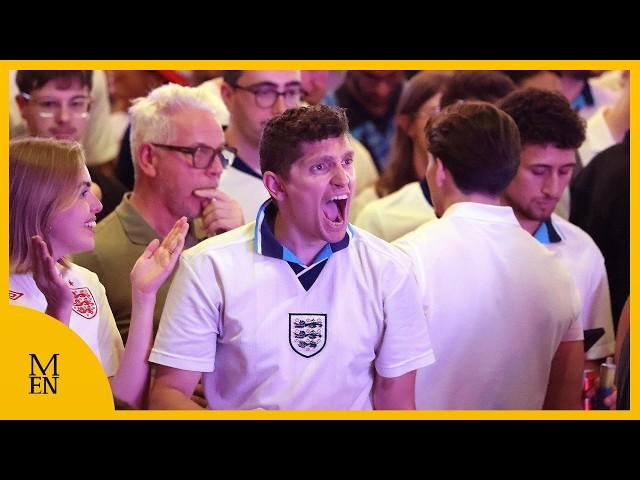 How England fans in Manchester and London reacted to Denmark game