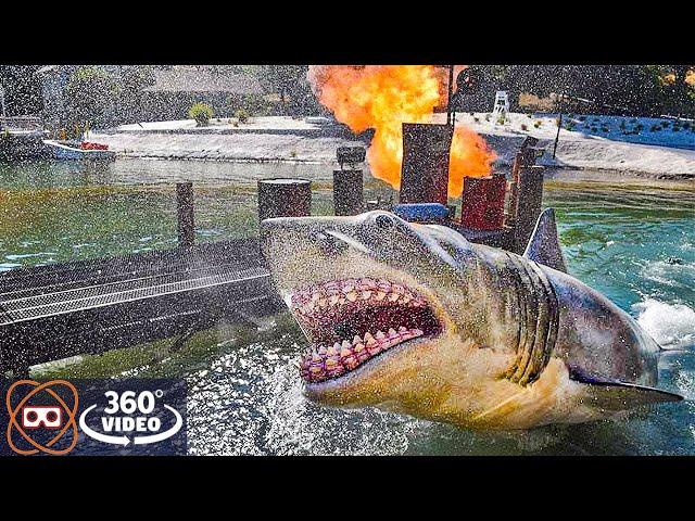 [360] Universal Hollywood Studio Tour Tram Ride Highlights | Jaws | King Kong