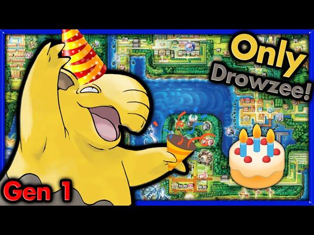 HBD MDB! Come Down Memory Lane with Me! Pokemon Blue with ONLY Drowzee & Childhood Pokemon Stories!