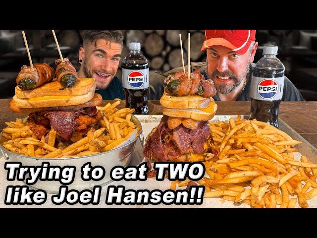 Eating TWO Smoak BBQ “Bucket” Burger Challenges in Rochester, Minnesota!!