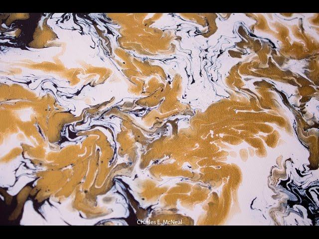 Fluid Painting "Gold (no.5)" by Charles E. McNeal