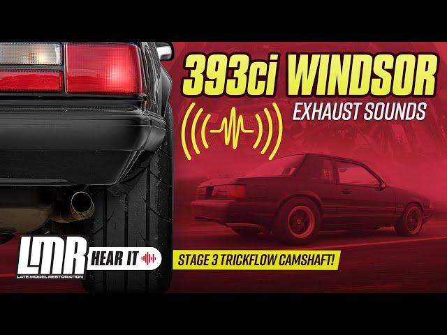 393ci Windsor Stroker Exhaust Sound Clips w/ Trickflow Stage 3 Cam | 1988 Fox Body Mustang Coupe