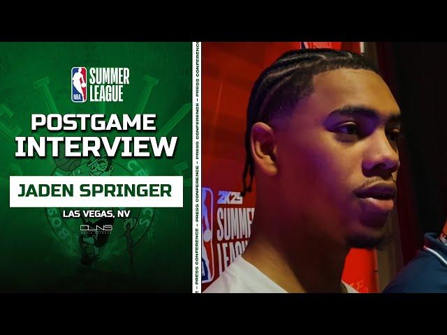 Jaden Springer Feels READY for Minutes with Celtics | Summer League