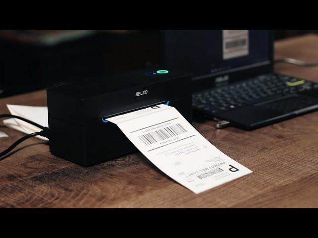 Nelko Bluetooth Thermal Shipping Label Printer Unboxing and Setup