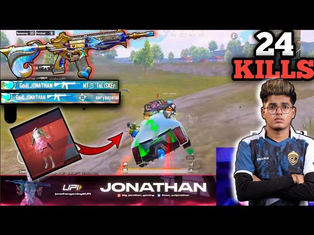 24 KILLS ! JONATHAN FASTEST RUSH GAMEPLAY/FOREST ELF SET #jonathan #bgmi #pubg