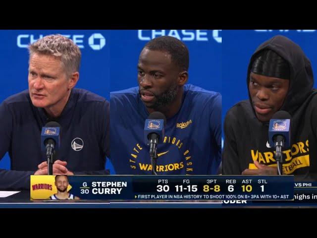 Steph Curry is the best PG ever seen- Steve Kerr, Draymond & Schroder on Warriors def. 76ers 139-105