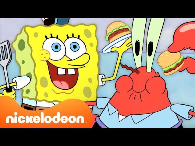 60 دقيقة في مطعم "كراستي كراب"  | سبونج بوب | Nickelodeon Arabia