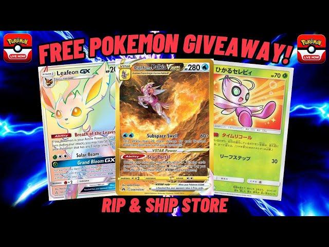 Live -  Free Giveaways! Pokémon Cards & Rip & Ship Store!