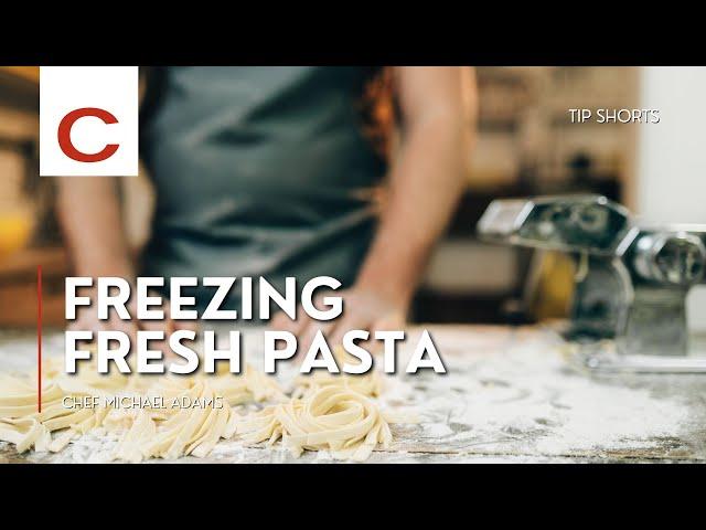 Freezing Fresh Pasta | Chef Michael Adams | Tips #shorts