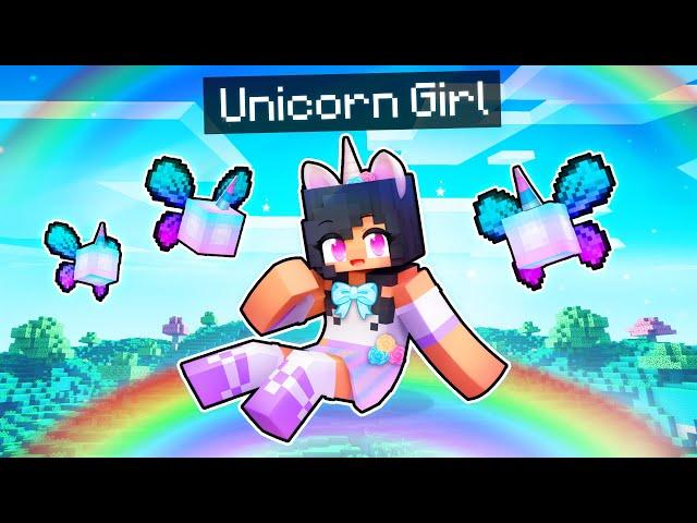 Playing Minecraft As My UNICORN GIRL!