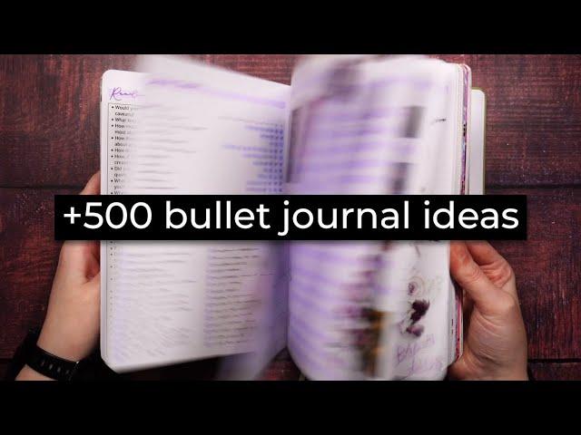 Bullet journal ideas MARATHON  +500 ideas for your bujo