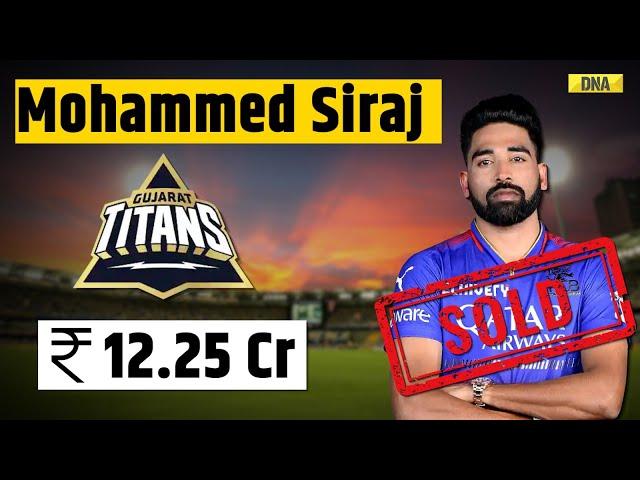 IPL 2025 Auction: Mohammed Siraj Sold To Gujarat Titans | Siraj Sold To GT | IPL Auction 2025