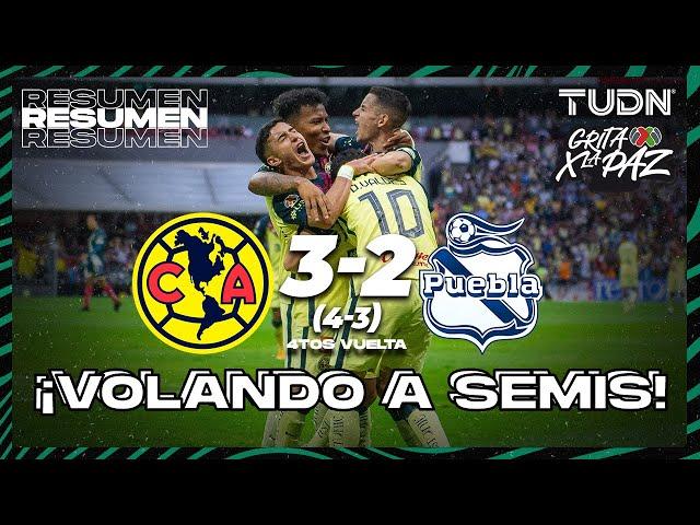 Resumen y goles | América 3(4)-(3)2 Puebla | Grita México C22 - 4tos Vuelta | TUDN