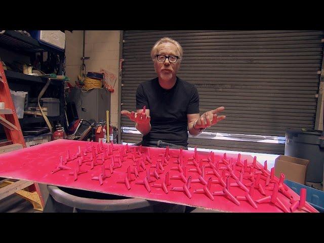 Creating Homemade Road Spikes with Flair | MythBusters