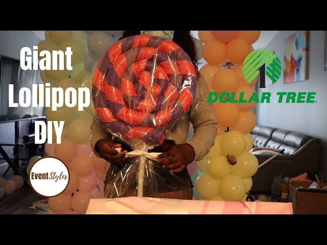 CANDYLAND DECORATION IDEAS | DOLLAR TREE DIY | GIANT LOLLIPOPS DIY #shorts #candy #birthdayparty