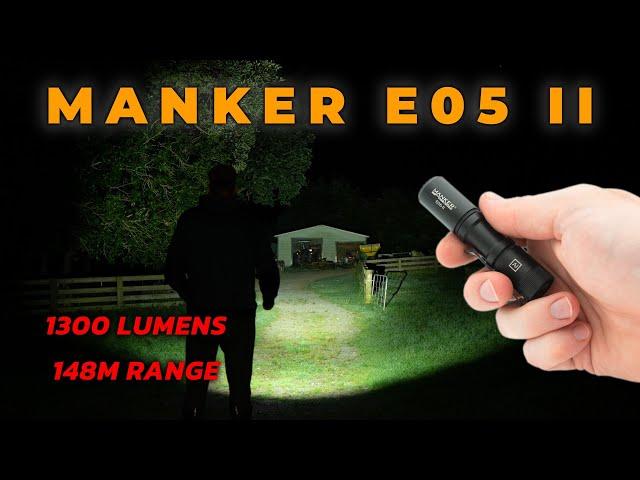 Manker E05 II, 14500/AA EDC Flashlight, 1300 Lumens, 148m, SFS80 LED