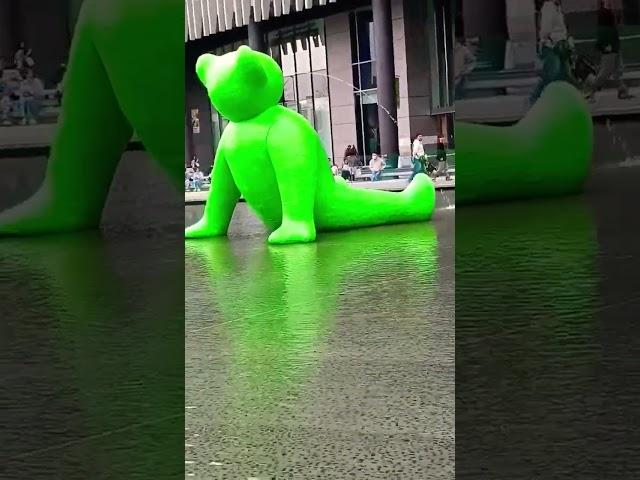 Green toy Bear! tour and you tube