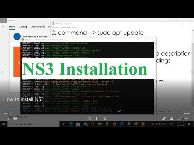 How to install NS3 | Ubuntu under win 10