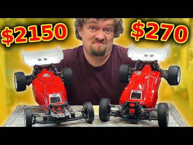 Cheap vs pro RC cars go racing