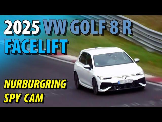 SPY VIDEO: 2025 VW Golf 8 R Facelift (ENGINE/TRACK SOUNDS, NO TALKING)