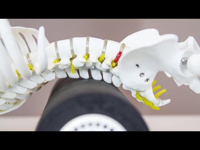 How not to damage the spine on a massage roll