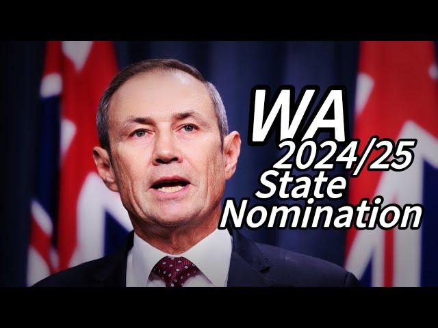 【State Nomination】2024~25 Most migrant-friendly State - Western Australia