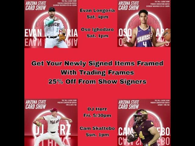 Trading Frames Offering 25% Off Framing For Evan Longoria Oso Ighodaro DJ Herz Cam Skattebo