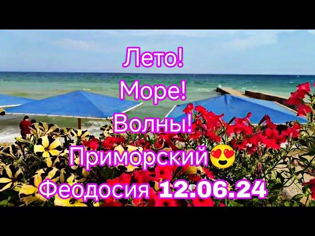 Лето! Море! Волны! Приморский Феодосия 12.06.24 Как тут обстановка? 