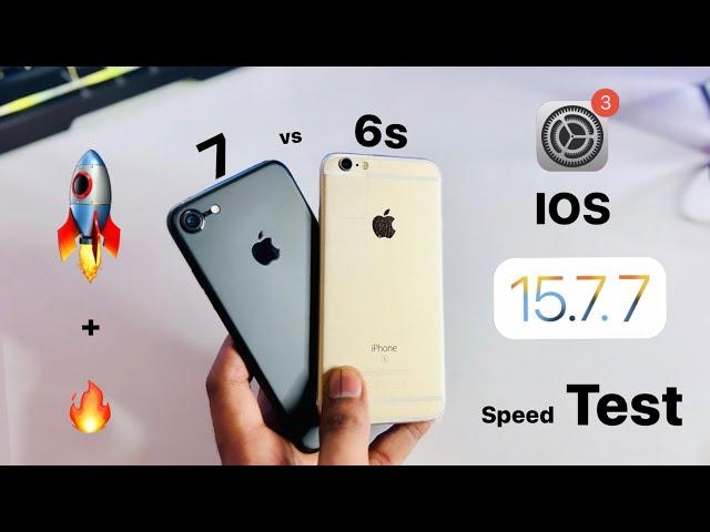iPhone 7 vs iPhone 6s - ios 15.7.7 speedtest - Comparison 