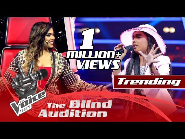 Sanduni Rashipraba | Malsara Balma Hela (මල්සරා) | Blind Auditions | The Voice Teens Sri Lanka