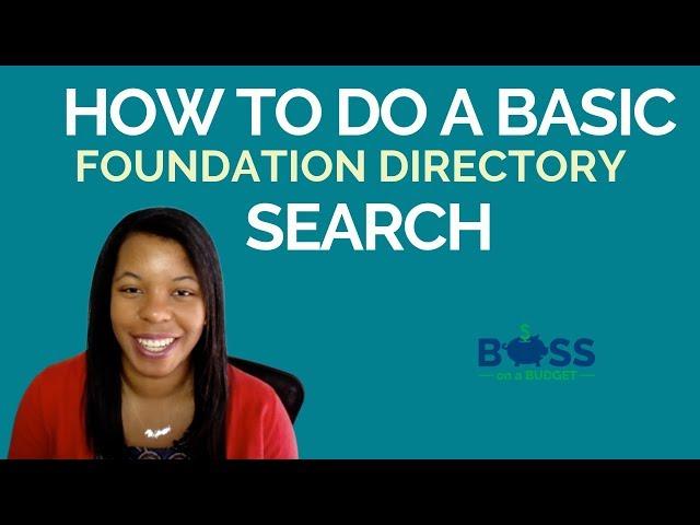 How to do a basic foundation directory search