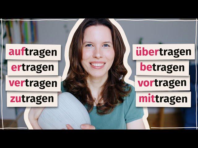 Verben mit „tragen“: Erweitere deinen Wortschatz! (Deutsch B2, C1)