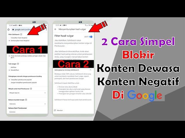 2 Cara Memblokir Konten Negatif Di google