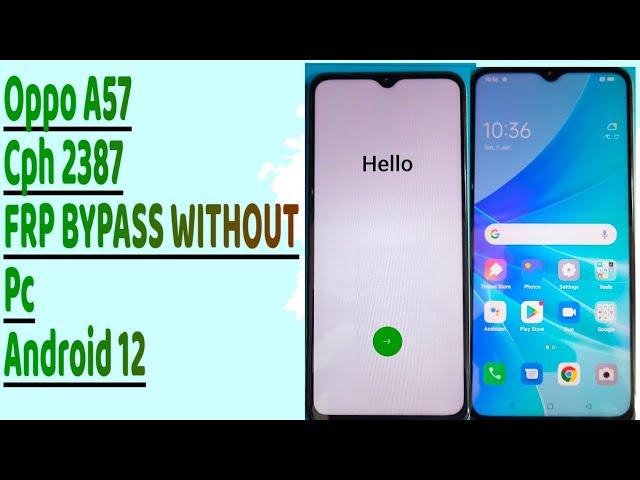 Oppo A57 NEW Cph 2387| FRP Bypass Without Pc 100% working | Android 12|#oppo_a57_new_frp_bypass