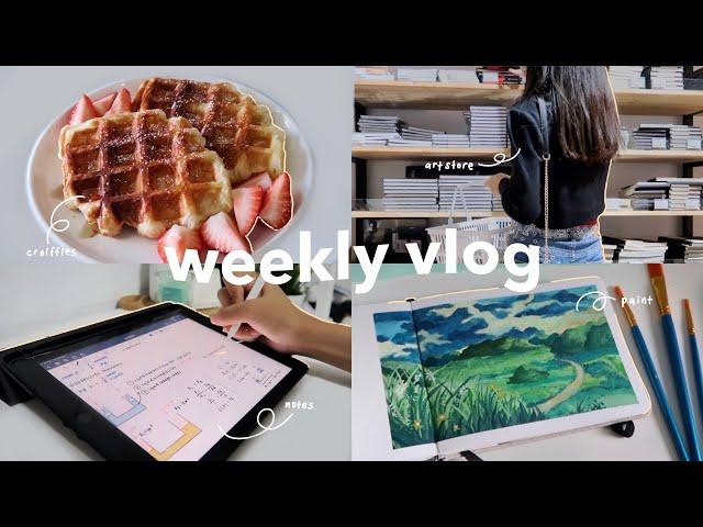 weekly vlog ️ | art stores, cooking, studying + more