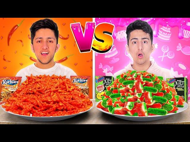 SPICY VS SWEET FOOD EATING CHALLENGE 