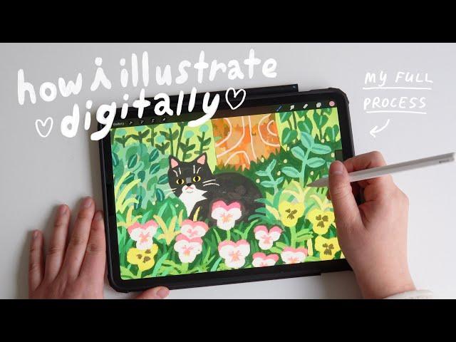 how I illustrate on procreate  fav brushes + full process