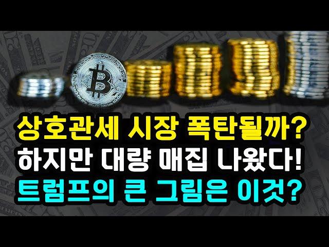 비트코인 리플 "상호 관세 발표로 추가 조정 받을까?" 스트래티지는 대량 매집 고래와 장기보유자도 매집 장기 방향성은? 이더리움 솔라나 수이 도지코인