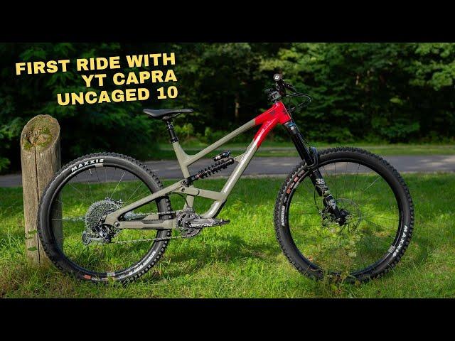 Riding the new YT Capra Uncaged 10!