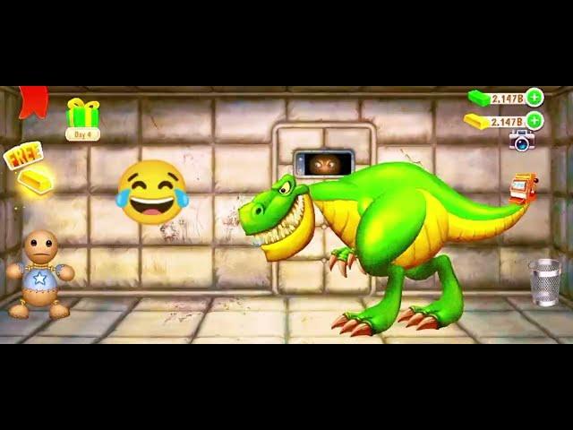 Buddy VS T-Rex || playing kick the buddy game