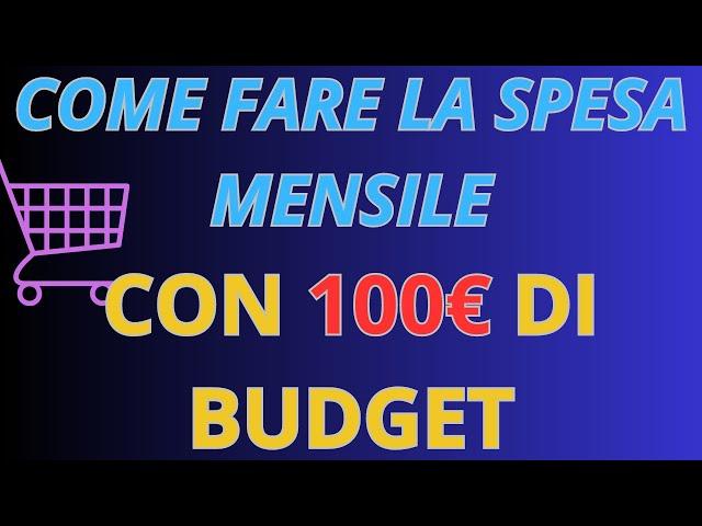 Come FARE LA SPESA MENSILE con 100 euro