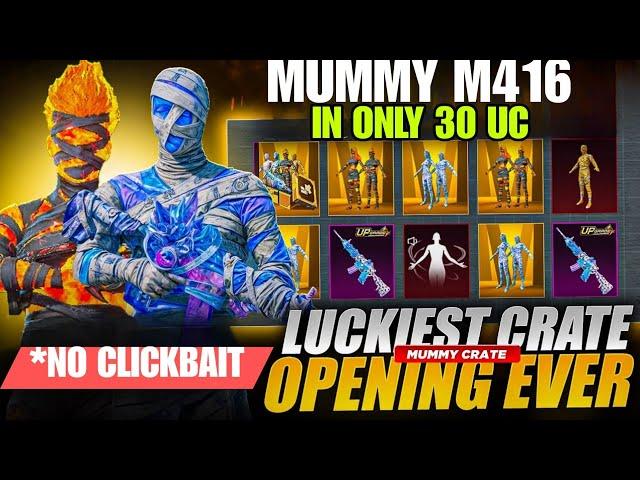 OMG 30 UC  Got Upgrade Mummy M416 In Bgmi | New Mummy M416 Crate Opening |Mummy Set Crate Opening