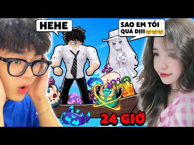 Mình Dành 24H Thuê "CHỊ GÁI" Trên PlayerDuo Chơi Blox Fruits | Roblox