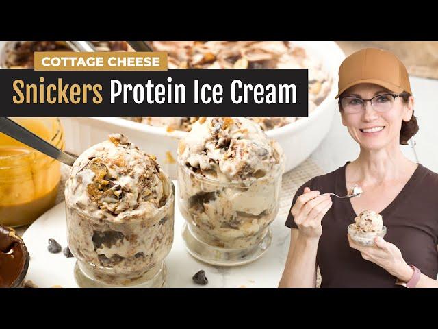 Snickers Protein Ice Cream with Cottage Cheese Recipe