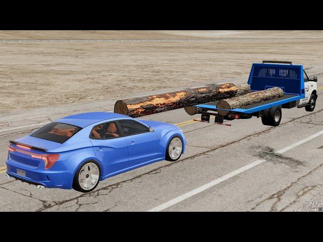 Logs vs Cars - BeamNG.Drive