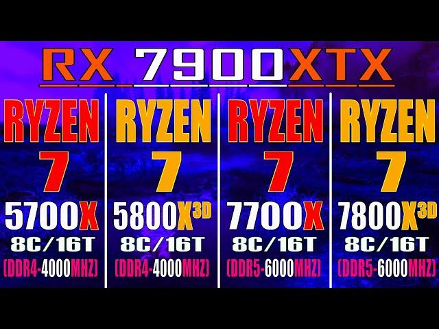 RYZEN 7 5700X vs RYZEN 7 5800X3D vs RYZEN 7 7700X vs RYZEN 7 7800X3D || PC GAMES TEST ||