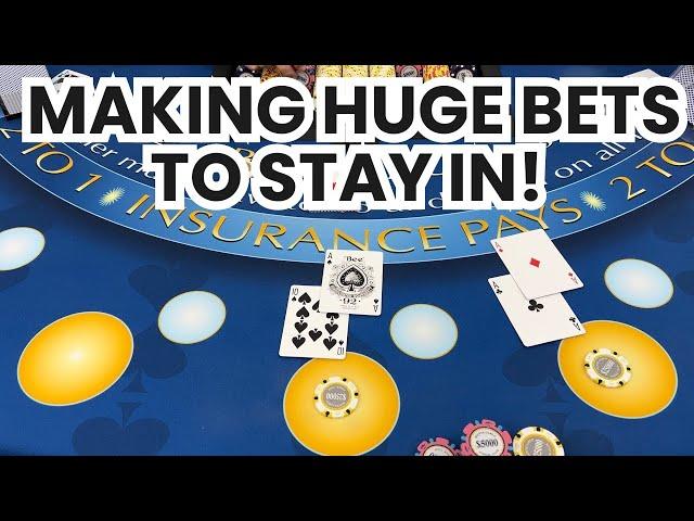 Blackjack | $500,000 Buy In | SUPER HIGH LIMIT ROOM SESSION! MAKING HUGE BETS TO STAY IN THE GAME!!