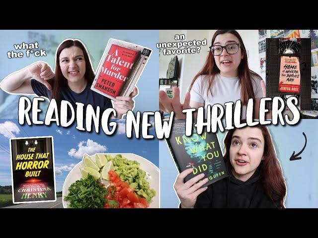 reading 4 NEW thriller and horror books  [reading vlog]