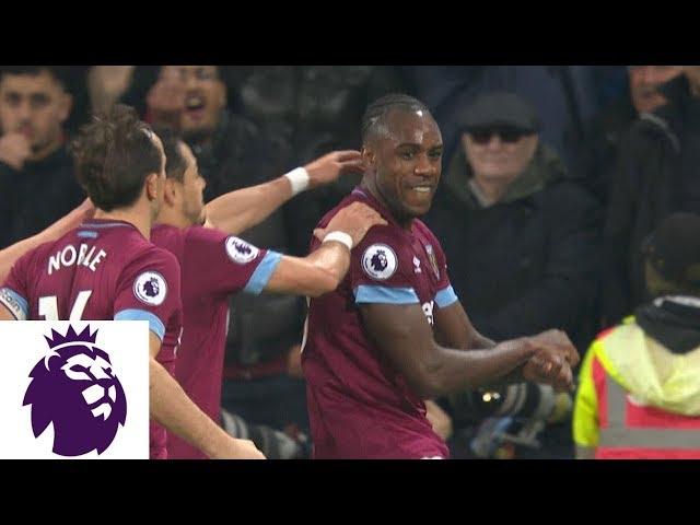 Michail Antonio scores off free kick routine for West Ham v. Liverpool | Premier League | NBC Sports